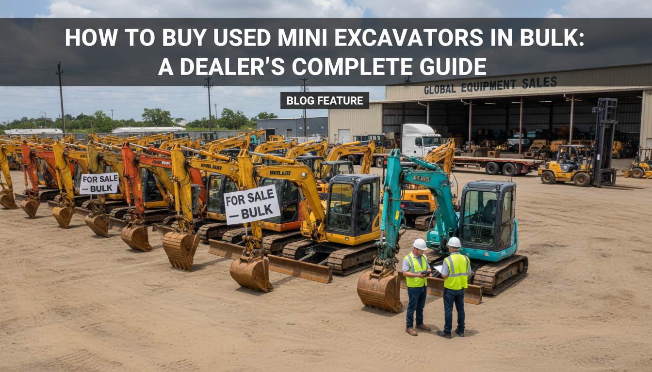 Como Comprar Miniescavadeiras Usadas a Granel: Um Guia Completo para Revendedores