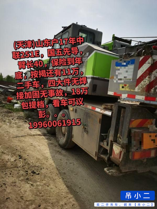 Buy Zoomlion 251E Used Crane