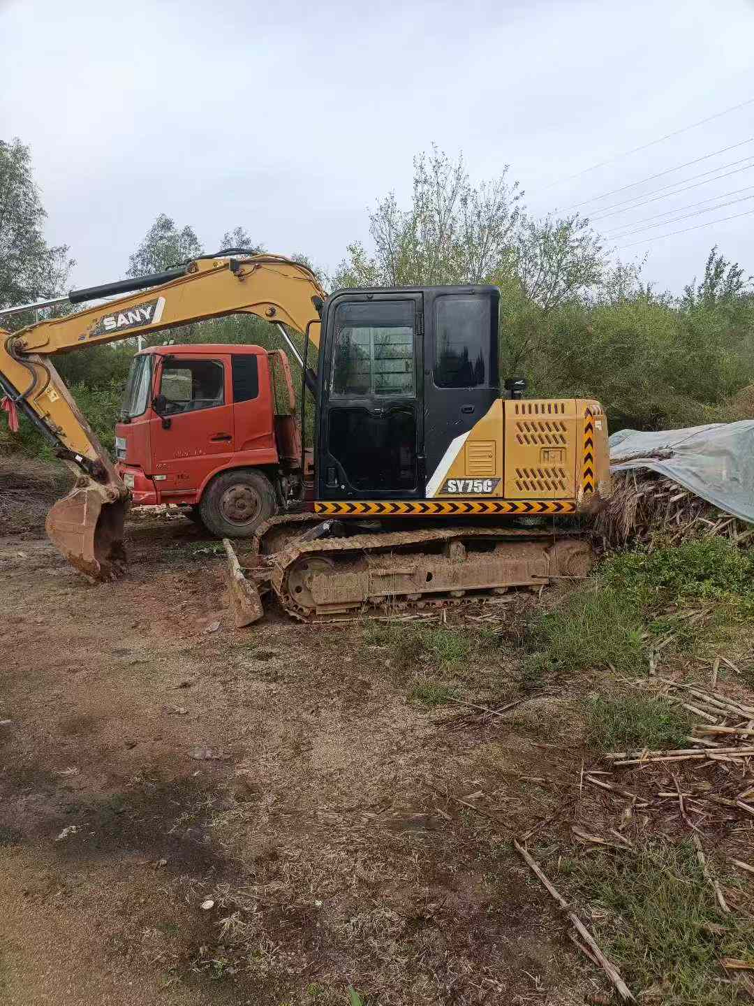 Used Sany SY75 Excavator 2017 Model
