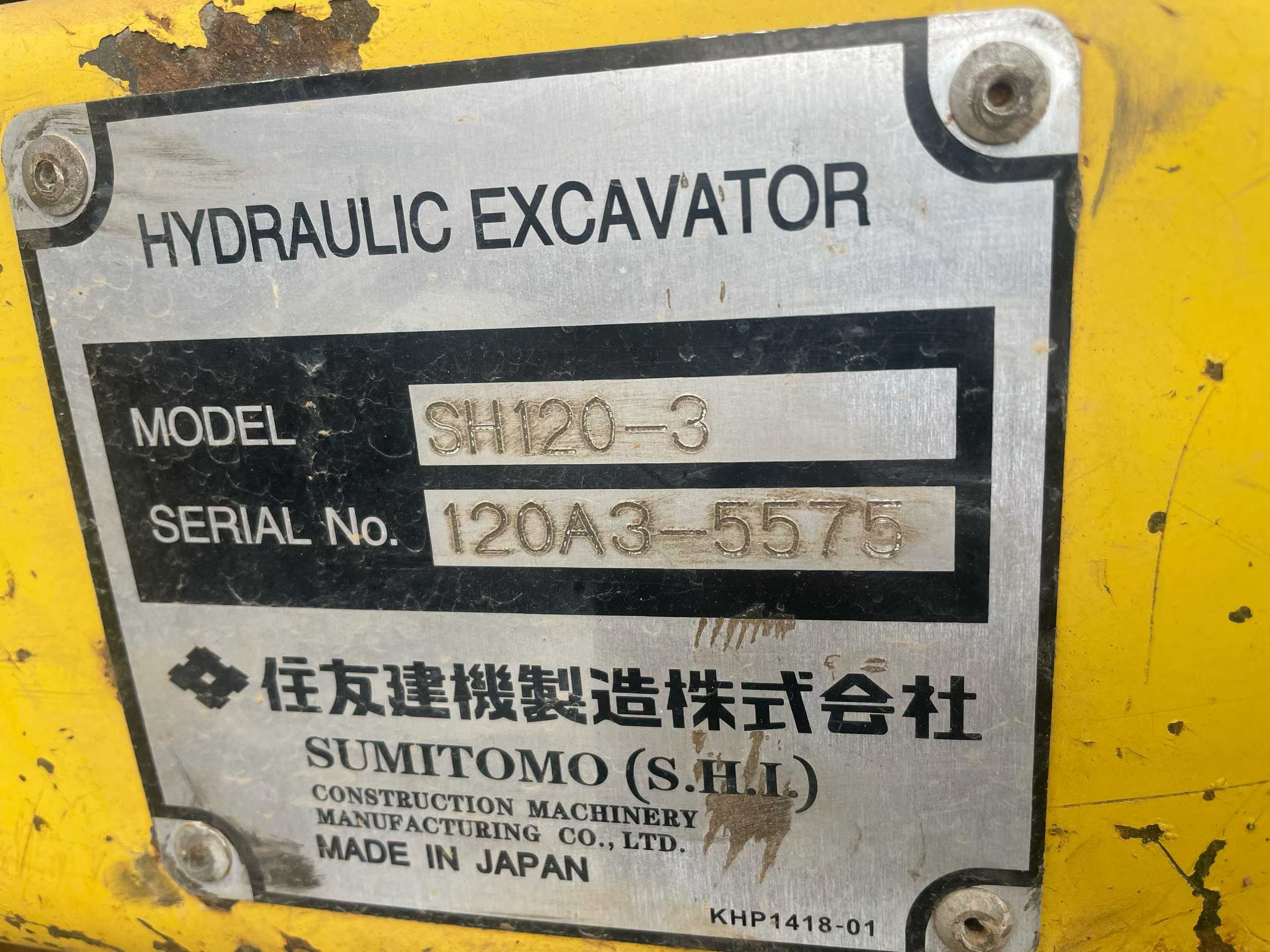 Used Sumitomo SH120 Excavator 2016 Model / 6