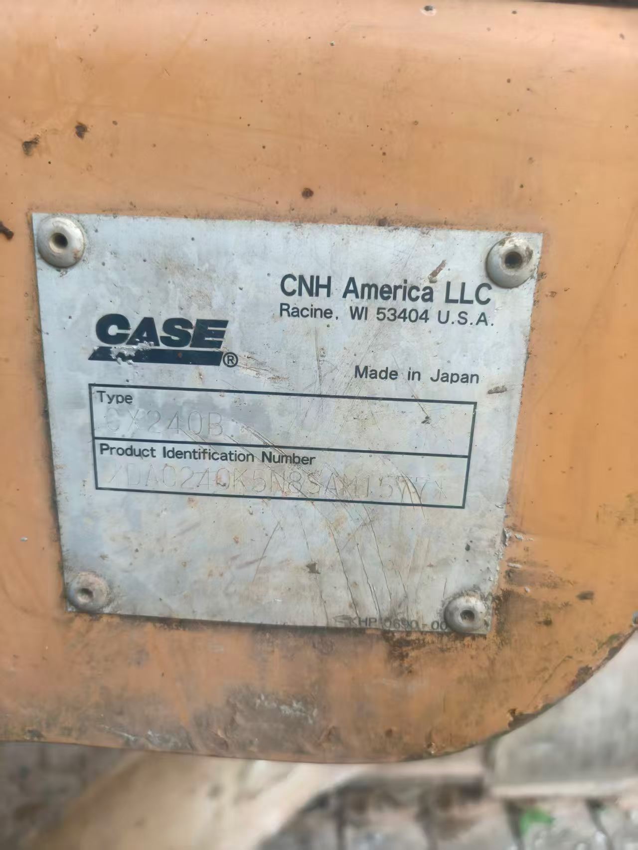 Buy Case CX240 Used Excavator / 4