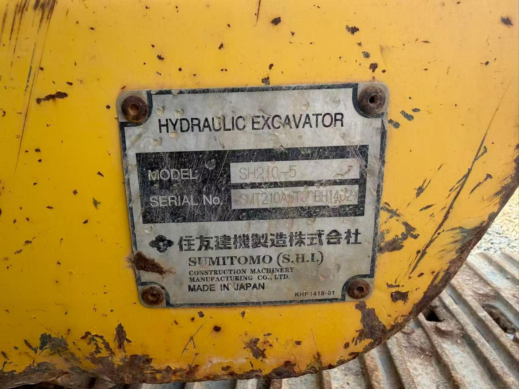 Buy Sumitomo SH210-5 Used Excavator / 8