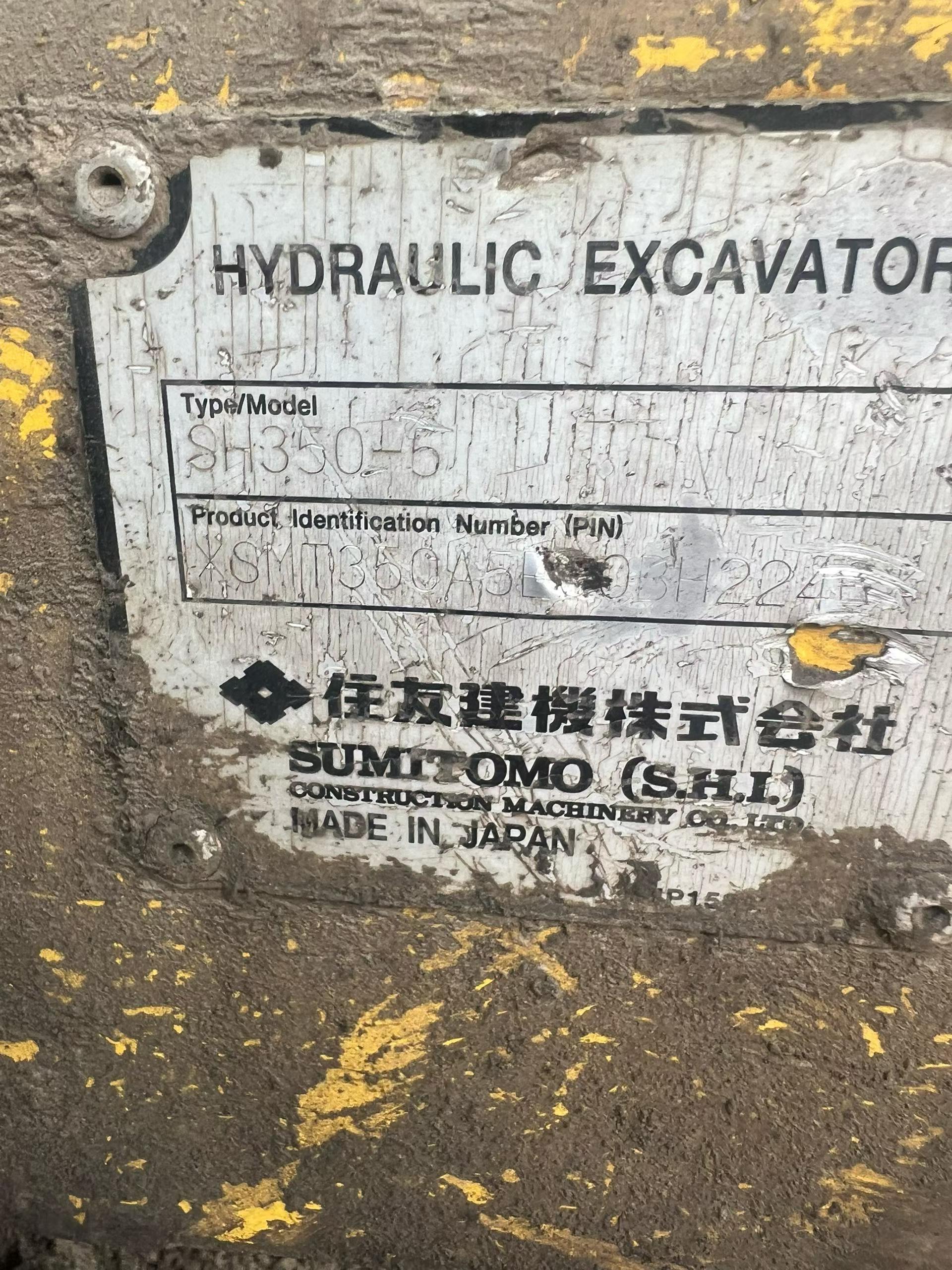 Buy Sumitomo SH350-5 Used Excavator / 3