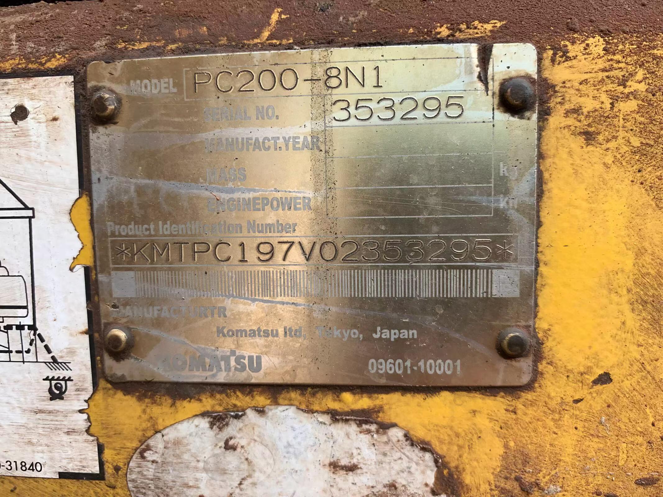 Buy Komatsu PC200-8N1 Used Excavator / 9