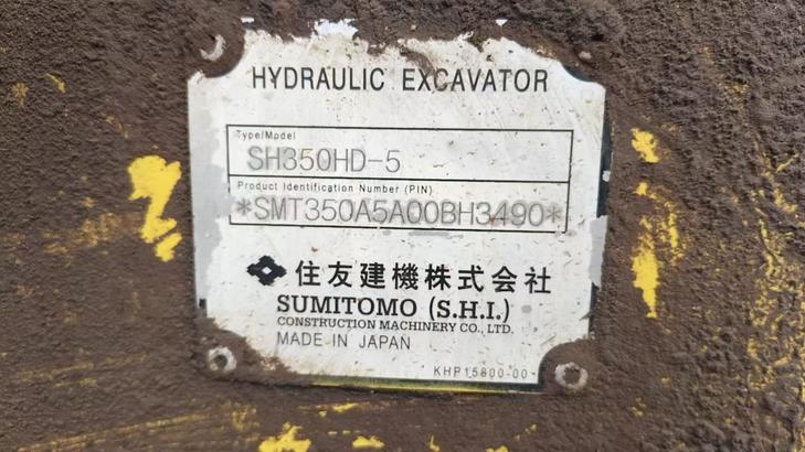 Buy Sumitomo SH350-5 Used Excavator / 1